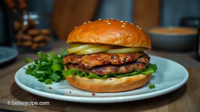 Burger de Poulet Savoureux à la Française