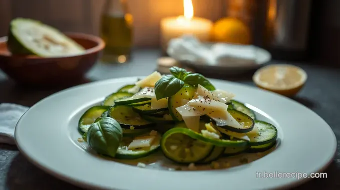 Carpaccio de courgettes au parmesan