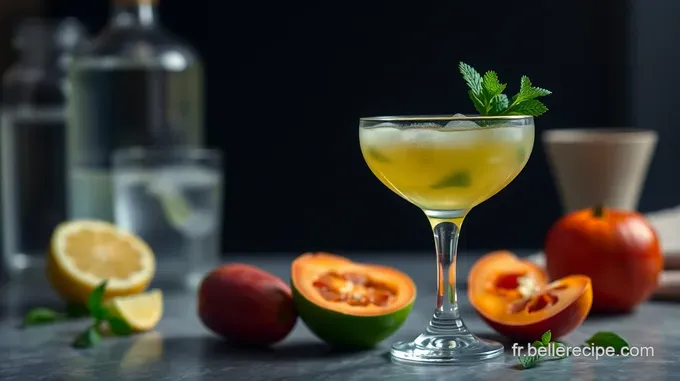 Cocktail Exotique Sans Alcool à la Mangue et Menthe