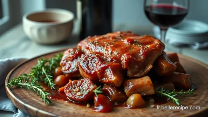 Épaule d Agneau Rôtie aux Herbes et au Vin Rouge