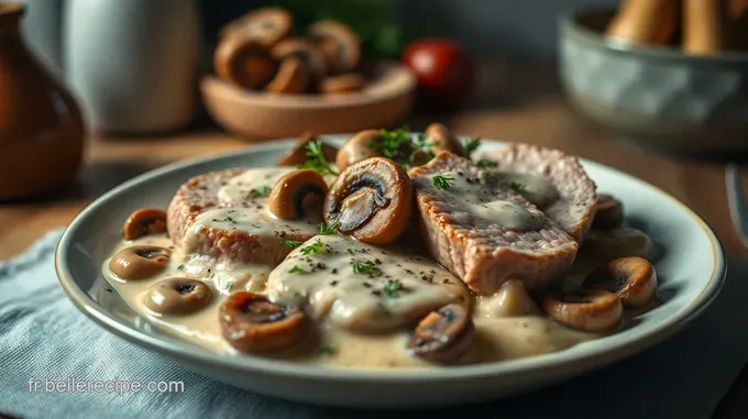 Filet de Veau aux Champignons et Crème