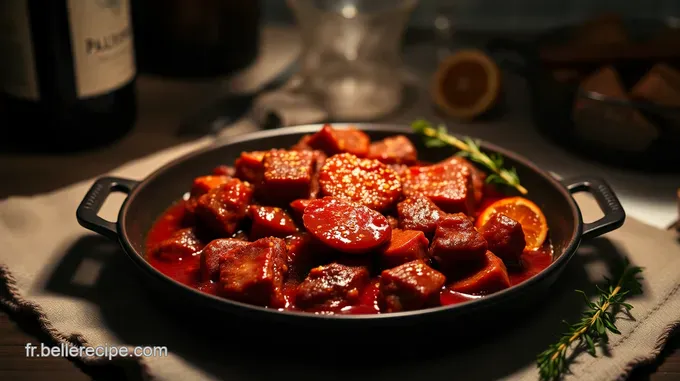 Joue de bœuf fondante au vin rouge et légumes racines