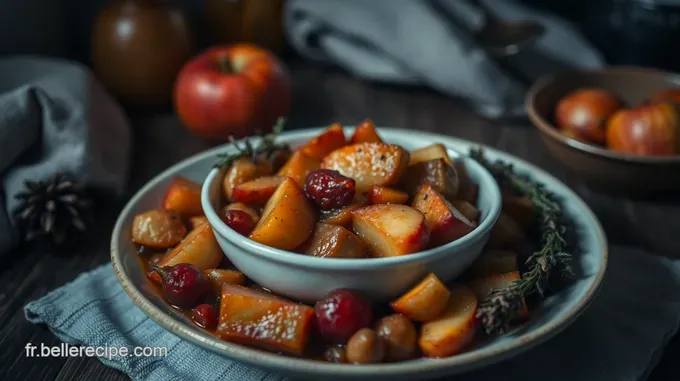 Pintade Rôtie aux Épices et aux Fruits d Hiver