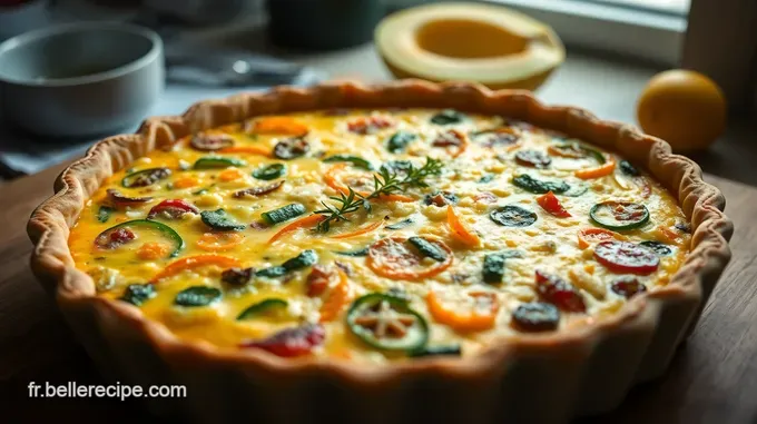 Quiche aux Légumes Colorés et Fromage de Chèvre