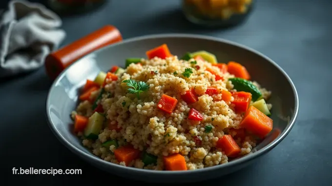 Quinoa aux Légumes Sautés et Vinaigrette Citronnée