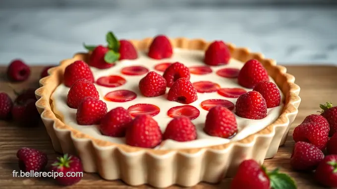 Tarte au Fromage Frais et aux Framboises