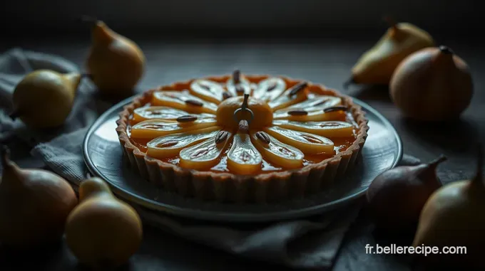 Tarte aux Poires Caramélisées et Amandes
