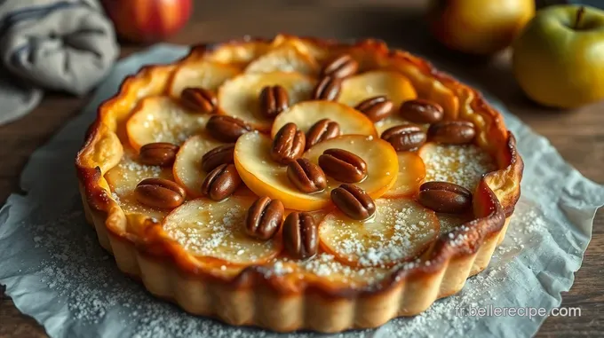 Recette IG Bas : Tarte Feuilletée aux Pommes et Amandes Savoureuse Tarte Feuilletée aux Pommes et Amandes IG Bas