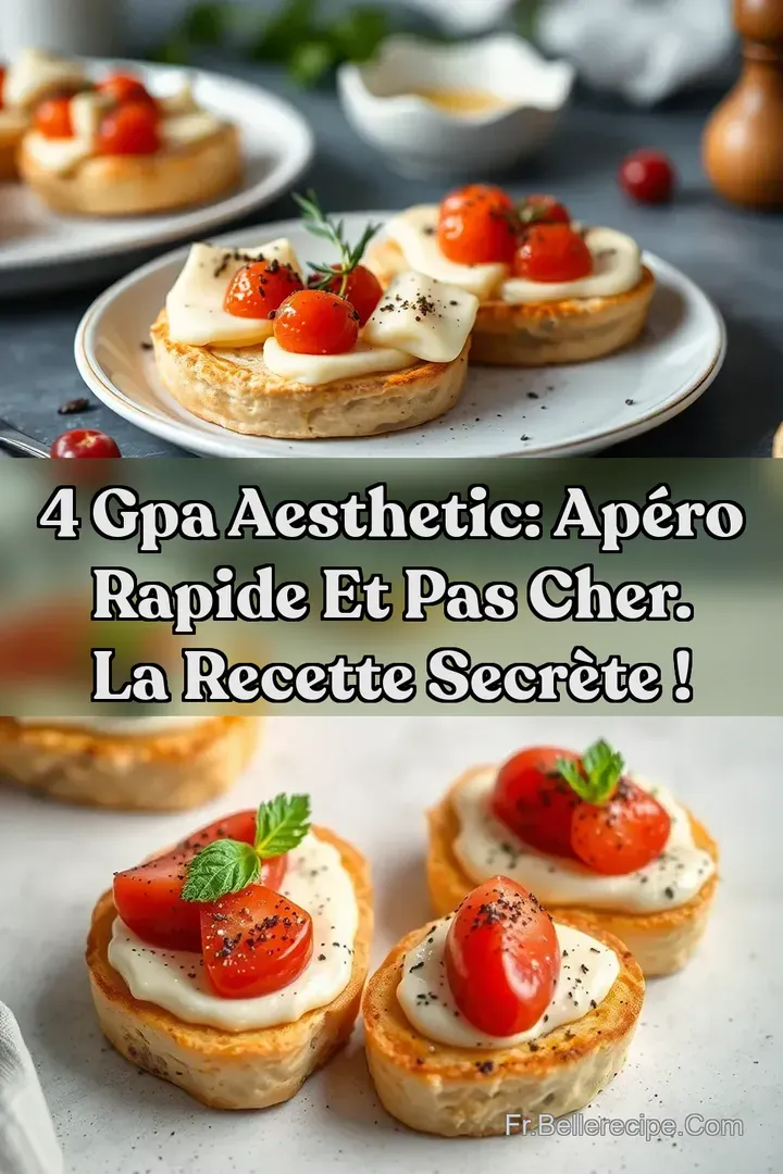 4 Gpa Aesthetic: Ap&eacute;ro Rapide et Pas Cher. La Recette Secr&egrave;te !