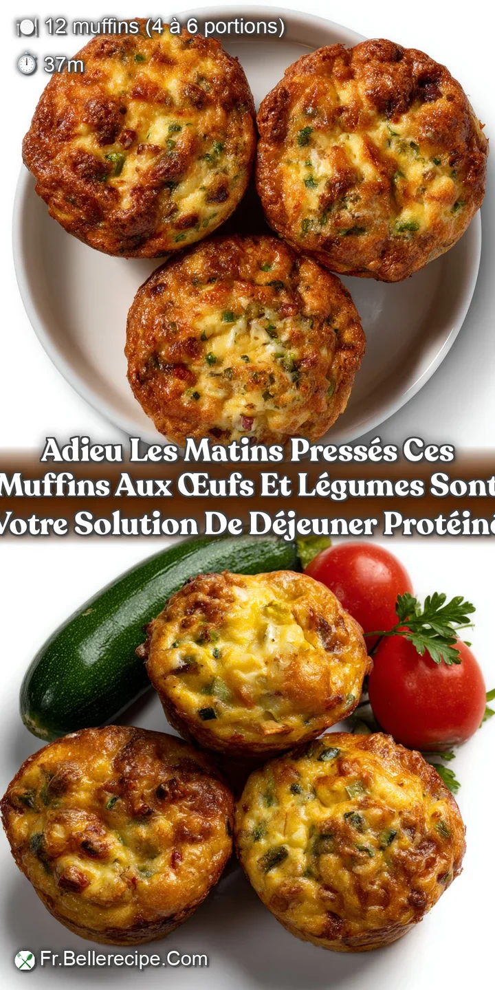 Adieu les matins press&eacute;s Ces Muffins aux &OElig;ufs et L&eacute;gumes sont votre solution de d&eacute;jeuner prot&eacute;in&eacute;