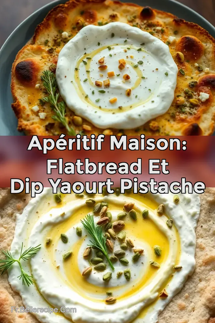 Ap&eacute;ritif Maison: Flatbread et dip yaourt pistache