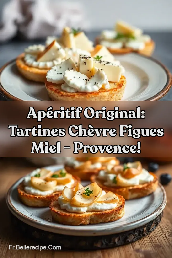 Ap&eacute;ritif original: Tartines Ch&egrave;vre Figues Miel - Provence!