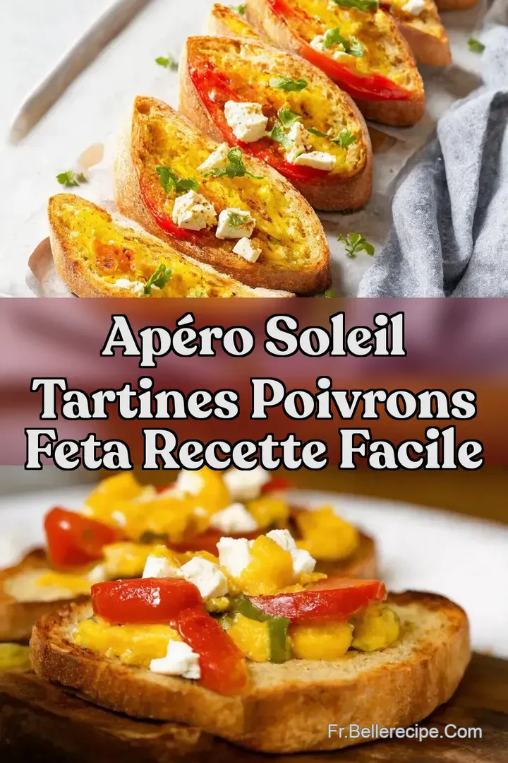 Ap&eacute;ro Soleil Tartines Poivrons Feta Recette Facile