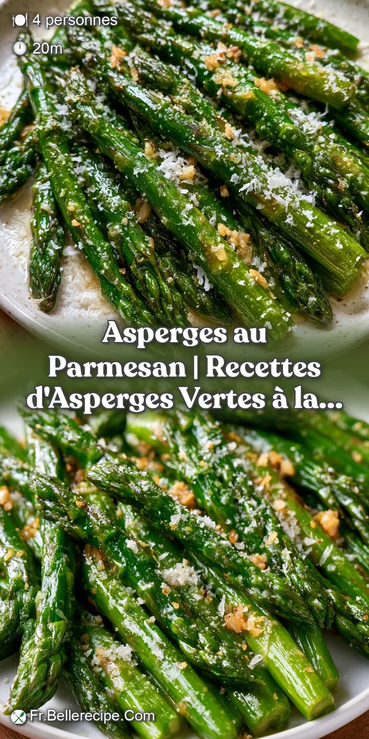 Gros plan sur la texture grill&eacute;e des asperges et le parmesan fondant et dor&eacute; qui s'&eacute;tire, aspect chaud et gourmand.