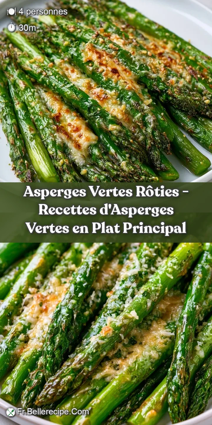 Zoom sur des pointes d'asperges caram&eacute;lis&eacute;es et croustillantes, avec un &eacute;clat huileux et une couleur vert vif.