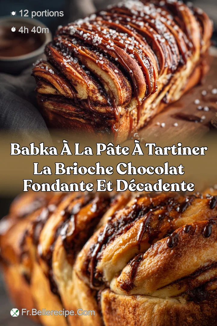 Babka &agrave; la p&acirc;te &agrave; tartiner la brioche chocolat fondante et d&eacute;cadente