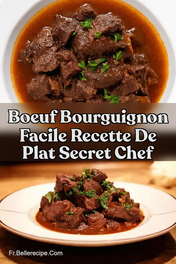 Boeuf Bourguignon Facile Recette de Plat Secret Chef