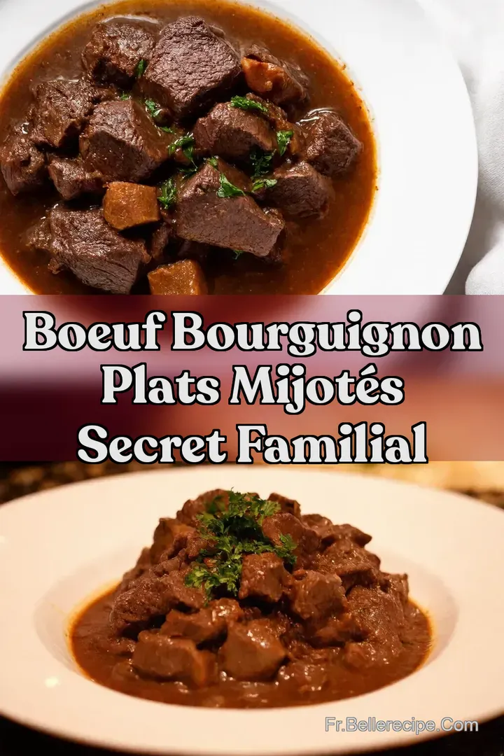 Boeuf Bourguignon Plats Mijot&eacute;s Secret Familial