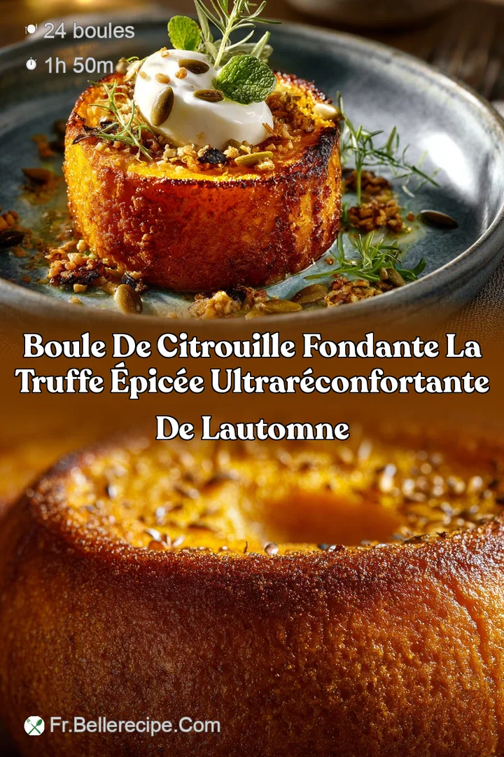 Boule de citrouille fondante la truffe &eacute;pic&eacute;e ultrar&eacute;confortante de lautomne