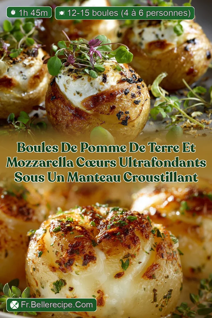 Boules de pomme de terre et mozzarella C&oelig;urs ultrafondants sous un manteau croustillant