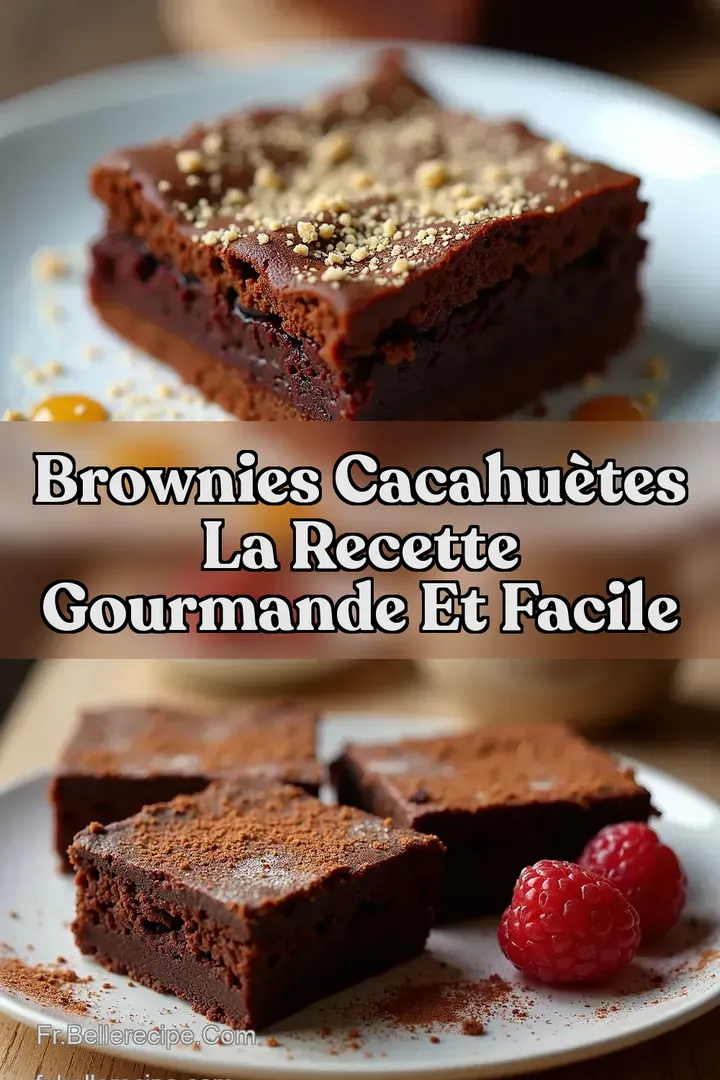 Brownies Cacahu&egrave;tes La Recette Gourmande et Facile