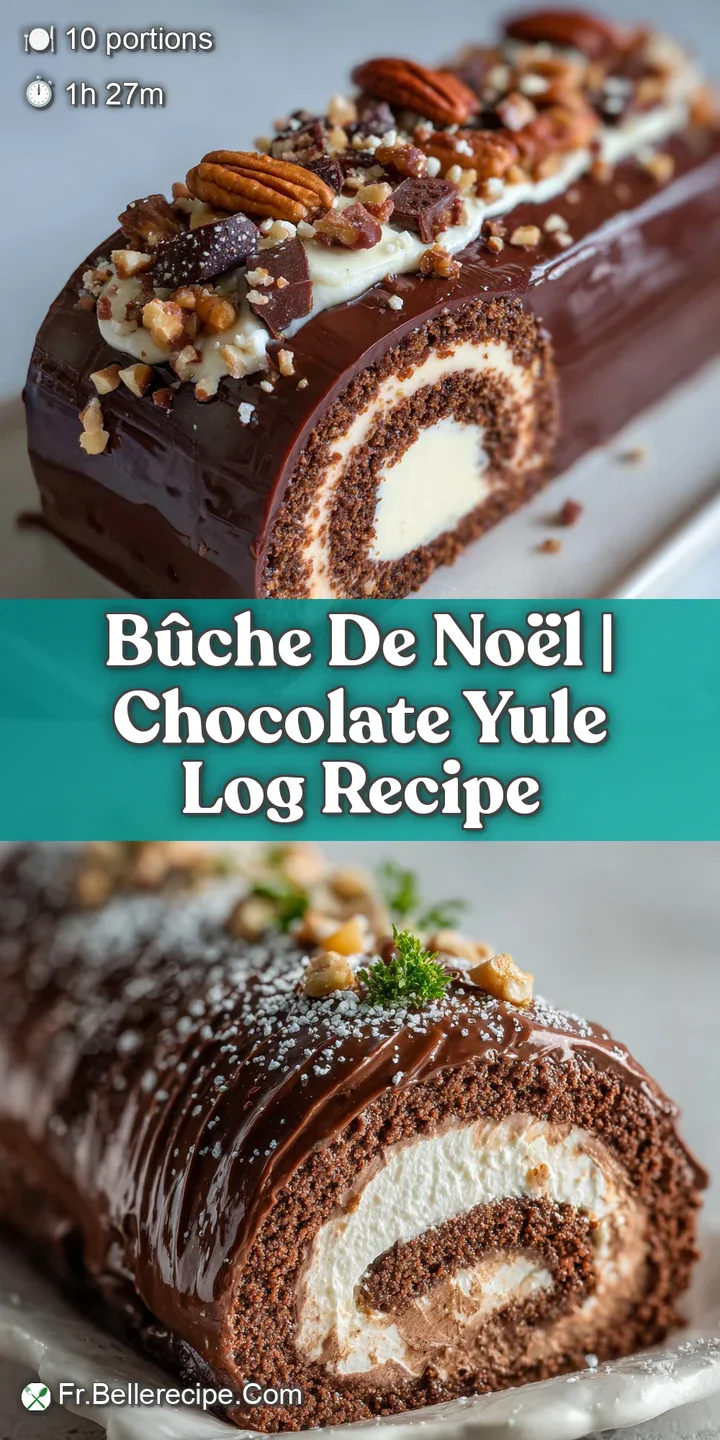 Close-up of a decadent chocolate cake roll, showing the rich, moist crumb and swirls of creamy filling, dusted with cocoa ...