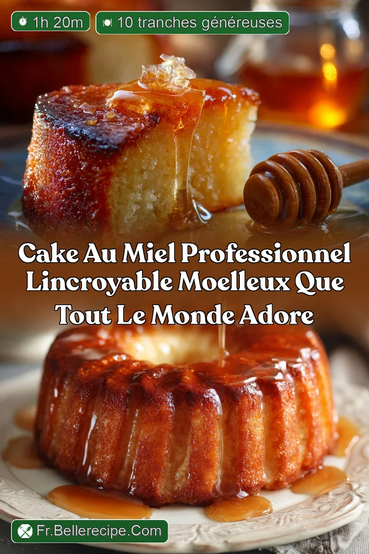 Cake au miel professionnel lincroyable moelleux que tout le monde adore