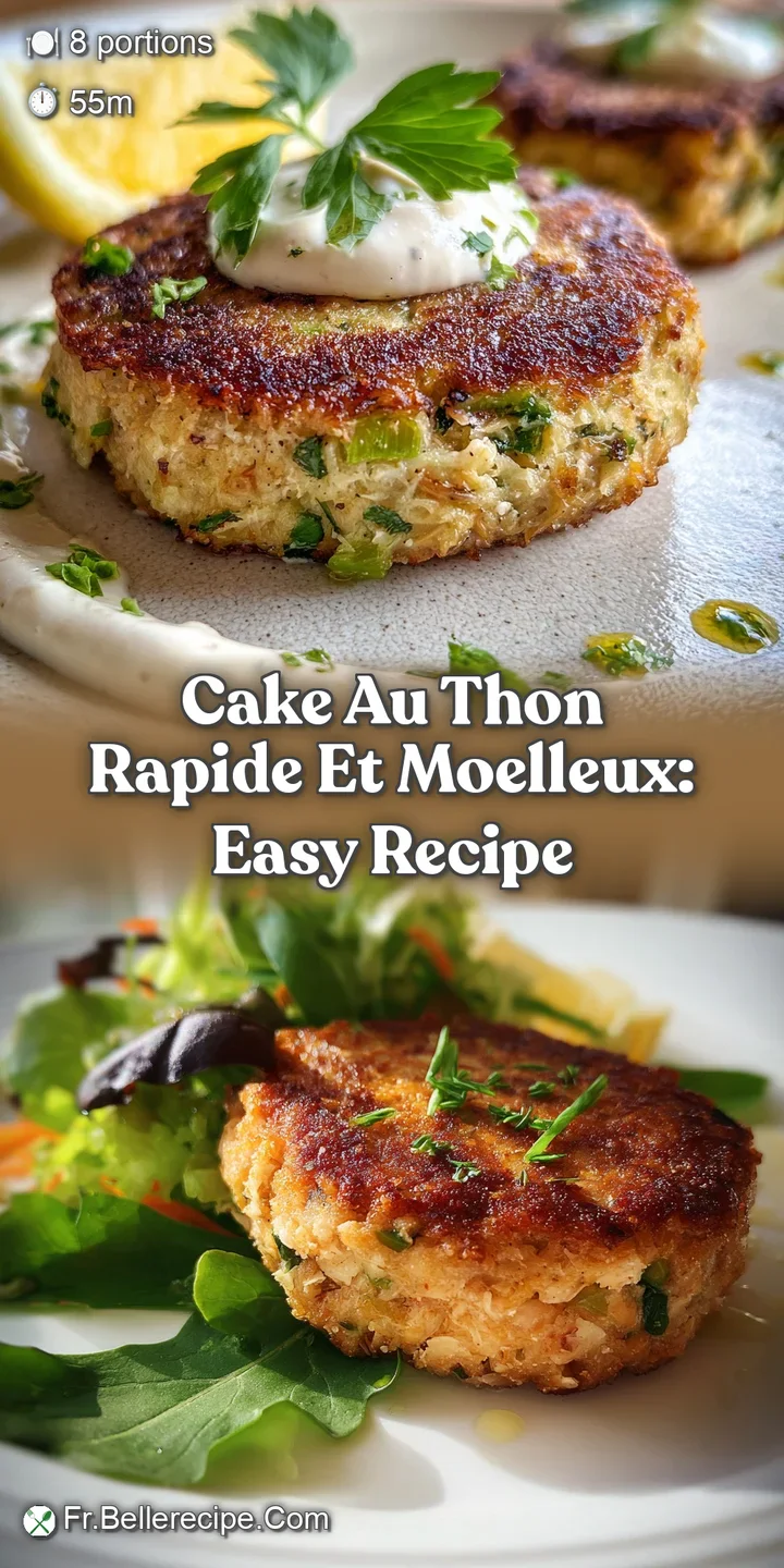 Close-up of a tuna cake revealing a soft, moist crumb. Hints of herbs and tuna create a appetizing and textured view.