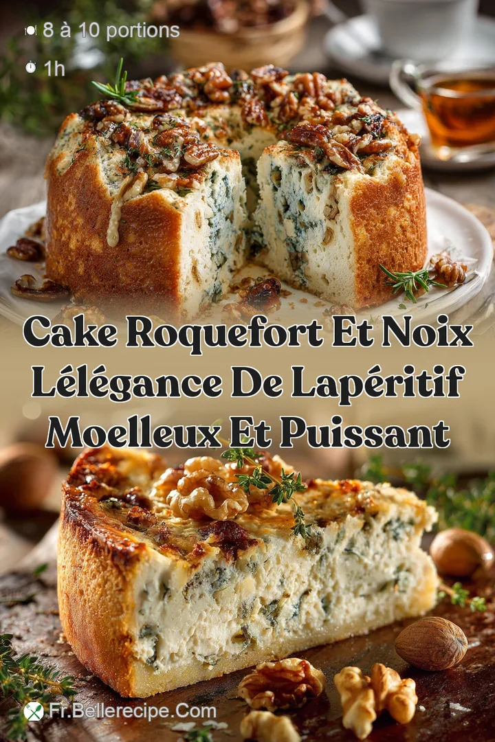 Cake Roquefort et noix L&Eacute;l&eacute;gance de lAp&eacute;ritif Moelleux et Puissant