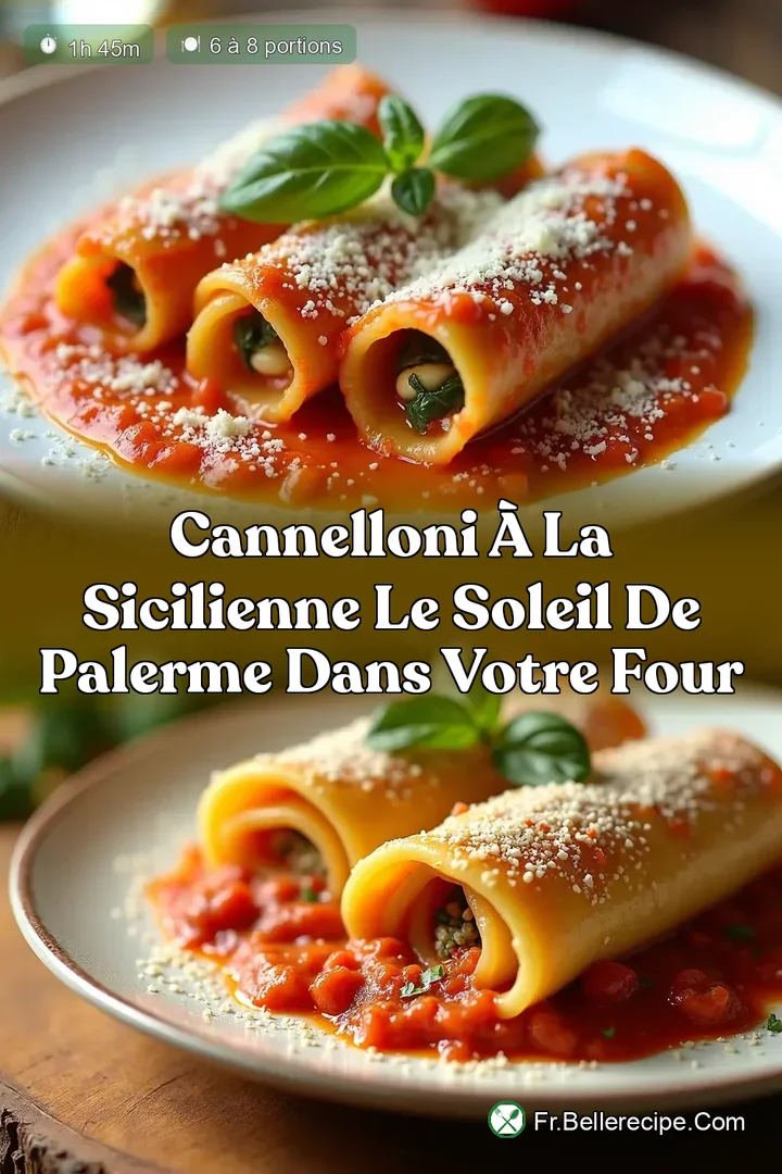 Cannelloni &agrave; la Sicilienne Le Soleil de Palerme dans votre Four