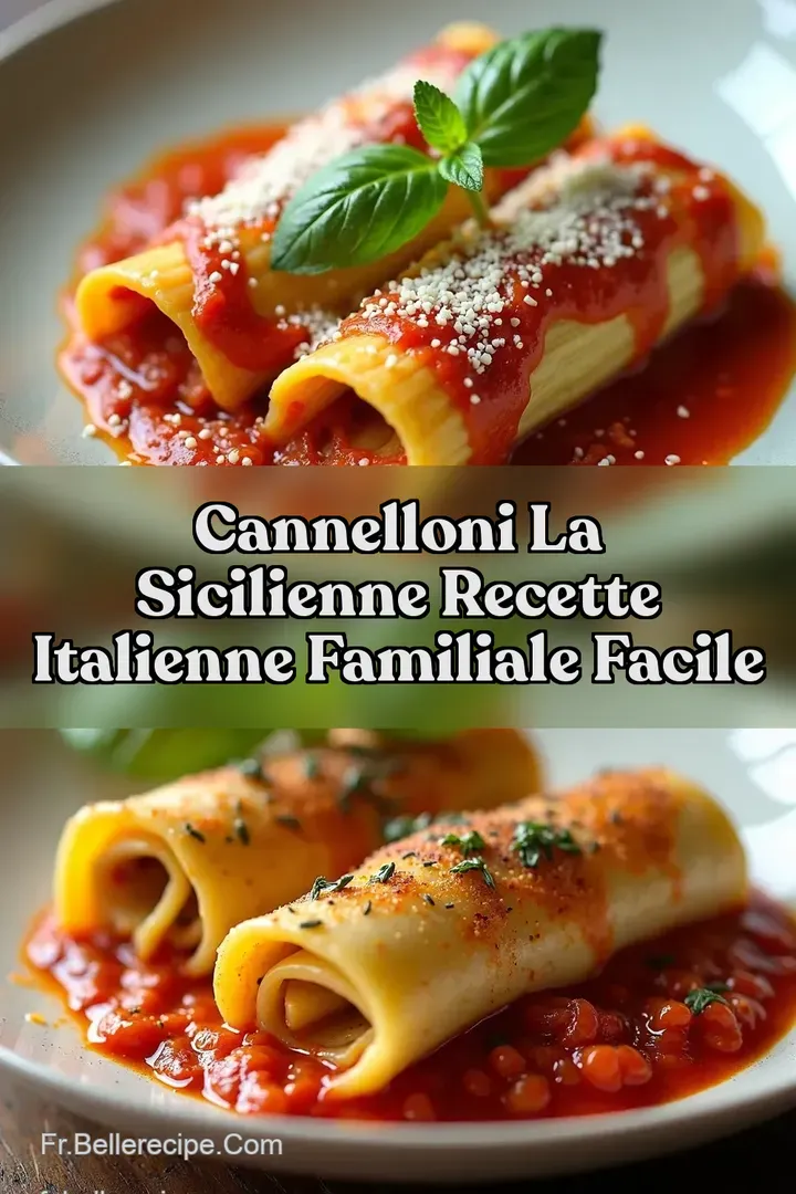 Cannelloni la Sicilienne Recette Italienne Familiale Facile