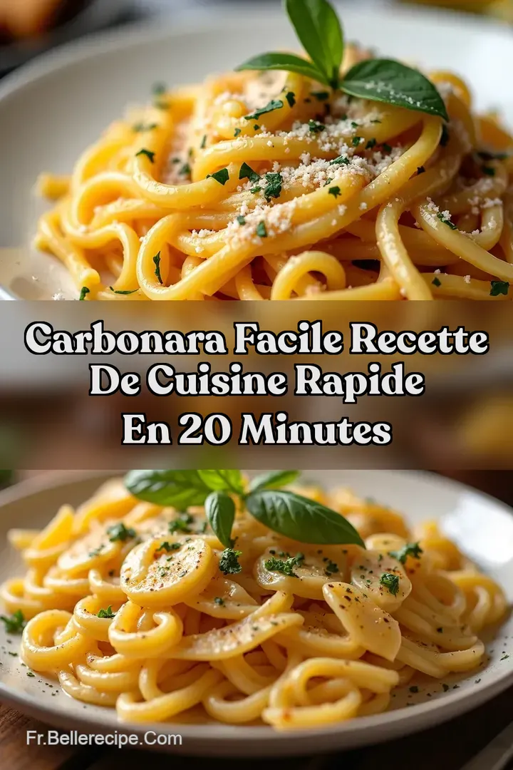 Carbonara Facile Recette de Cuisine Rapide en 20 Minutes