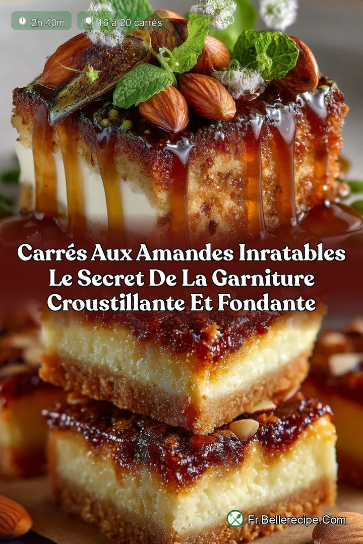 Carr&eacute;s aux Amandes Inratables Le Secret de la Garniture Croustillante et Fondante