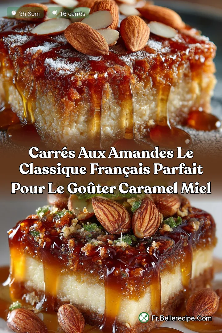 Carr&eacute;s aux Amandes Le Classique Fran&ccedil;ais Parfait pour le Go&ucirc;ter Caramel Miel