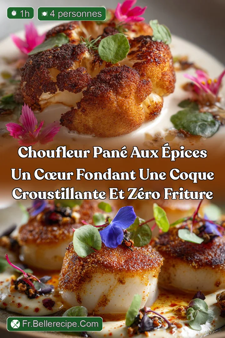 Choufleur pan&eacute; aux &eacute;pices Un c&oelig;ur fondant une coque croustillante et z&eacute;ro friture