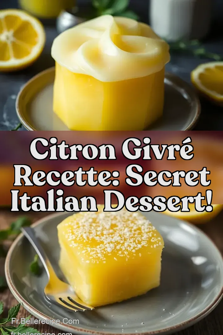 Citron Givr&eacute; Recette: Secret Italian Dessert!