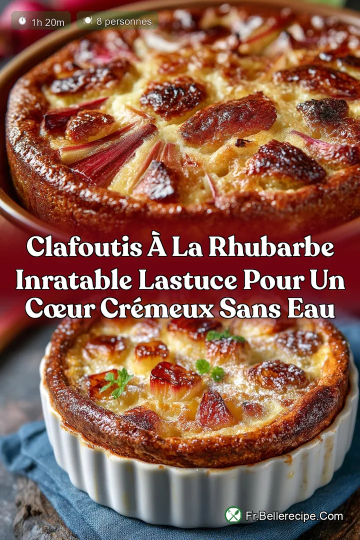Clafoutis &agrave; la Rhubarbe Inratable Lastuce pour un c&oelig;ur cr&eacute;meux sans eau