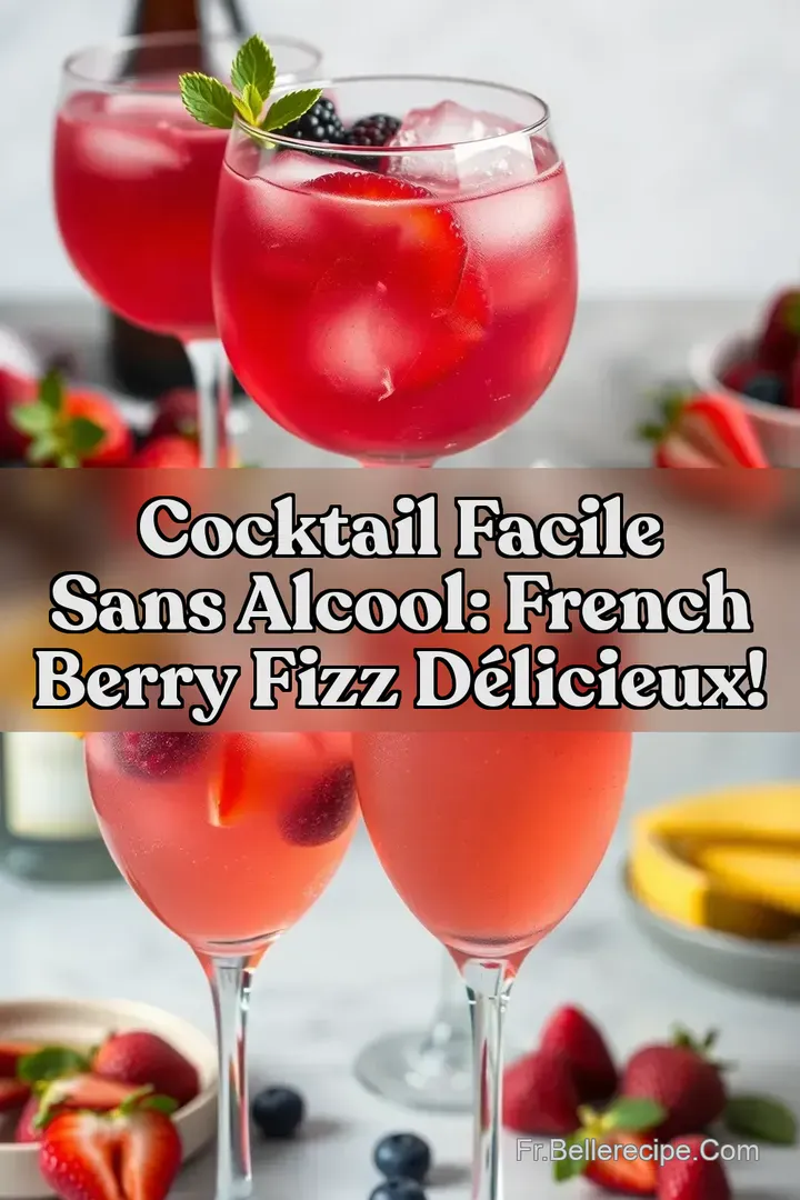 Cocktail Facile Sans Alcool: French Berry Fizz D&eacute;licieux!