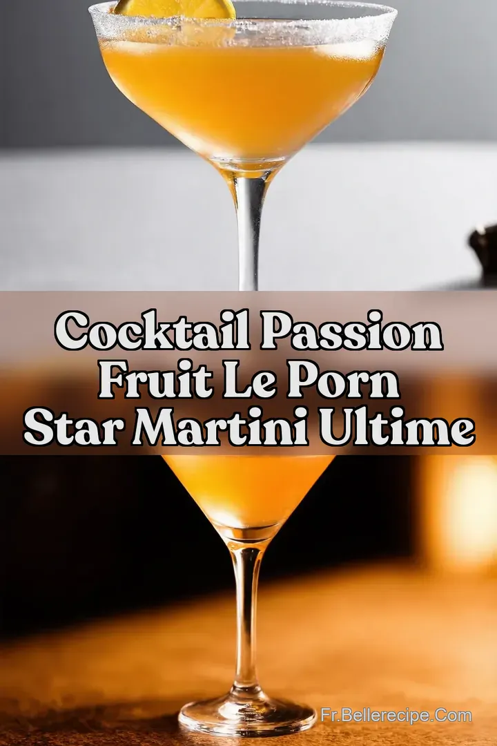 Cocktail Passion Fruit Le Porn Star Martini Ultime