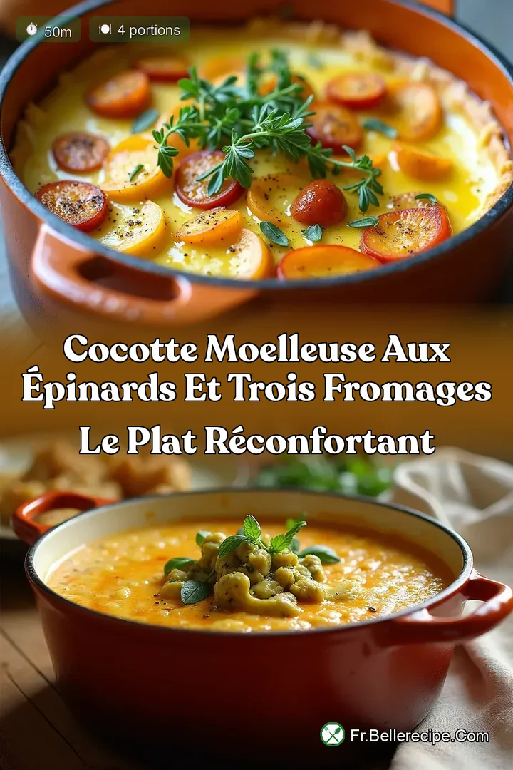 Cocotte Moelleuse aux &Eacute;pinards et Trois Fromages Le Plat R&eacute;confortant