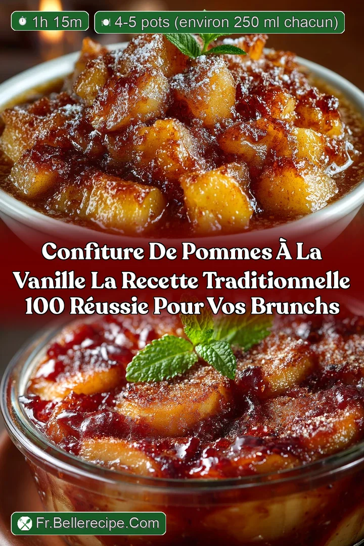 Confiture de Pommes &agrave; la Vanille La Recette Traditionnelle 100 R&eacute;ussie pour vos Brunchs