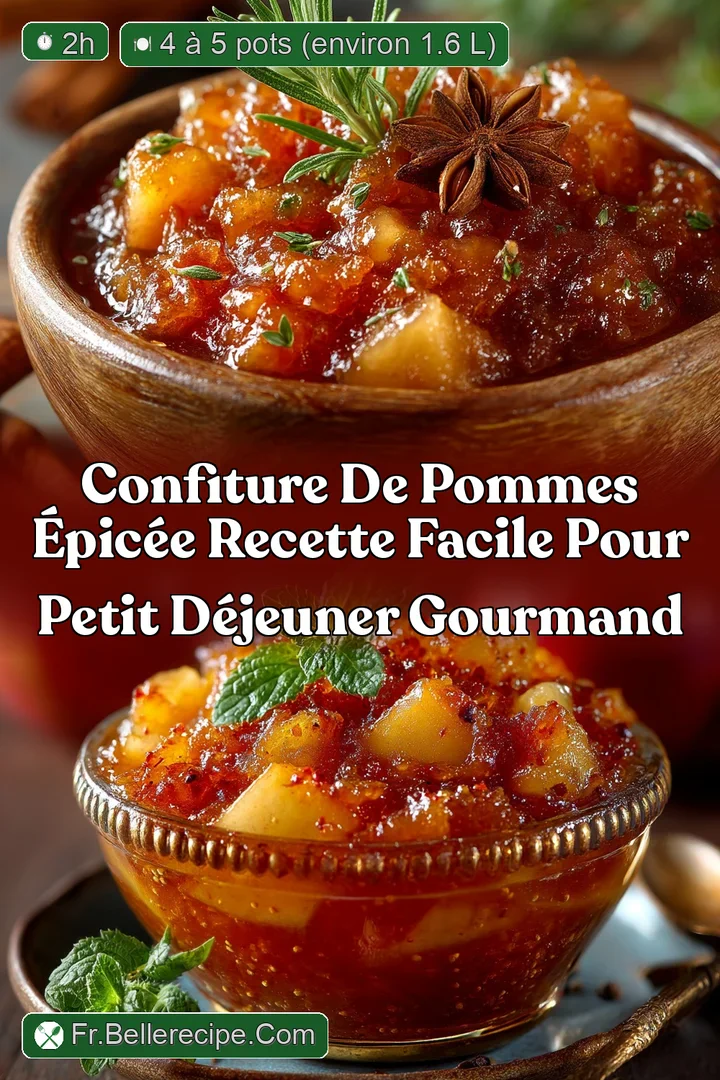 Confiture de Pommes &Eacute;pic&eacute;e Recette facile pour petit d&eacute;jeuner gourmand