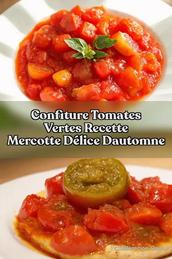 Confiture Tomates Vertes Recette Mercotte D&eacute;lice dAutomne