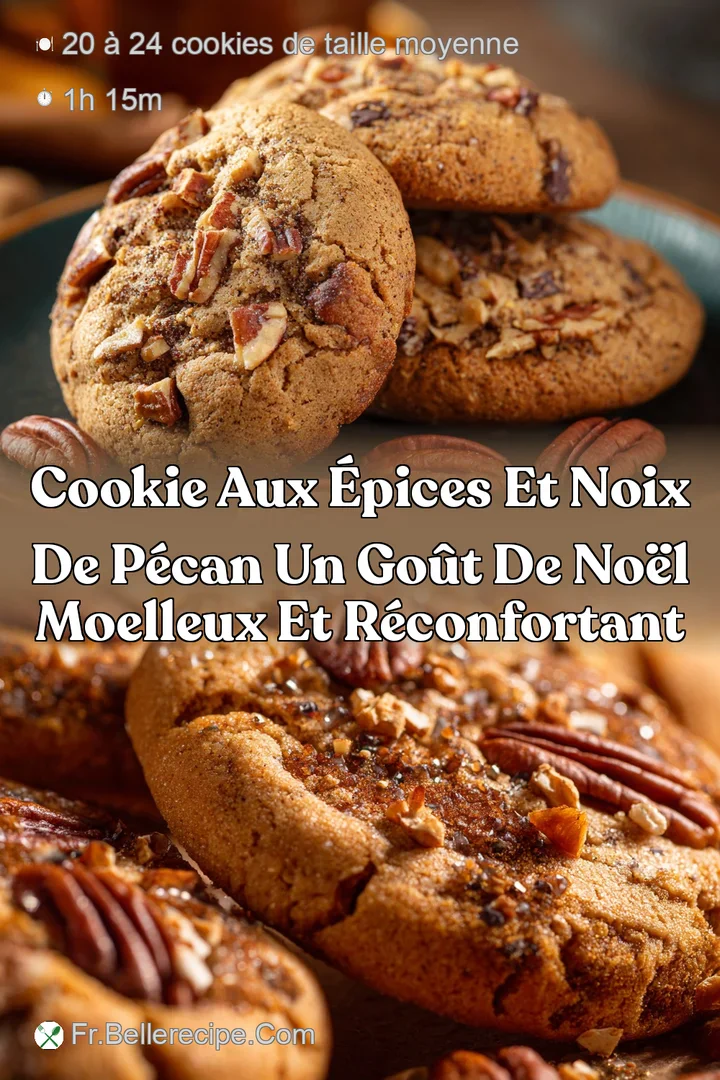 Cookie aux &eacute;pices et noix de p&eacute;can un go&ucirc;t de No&euml;l moelleux et r&eacute;confortant