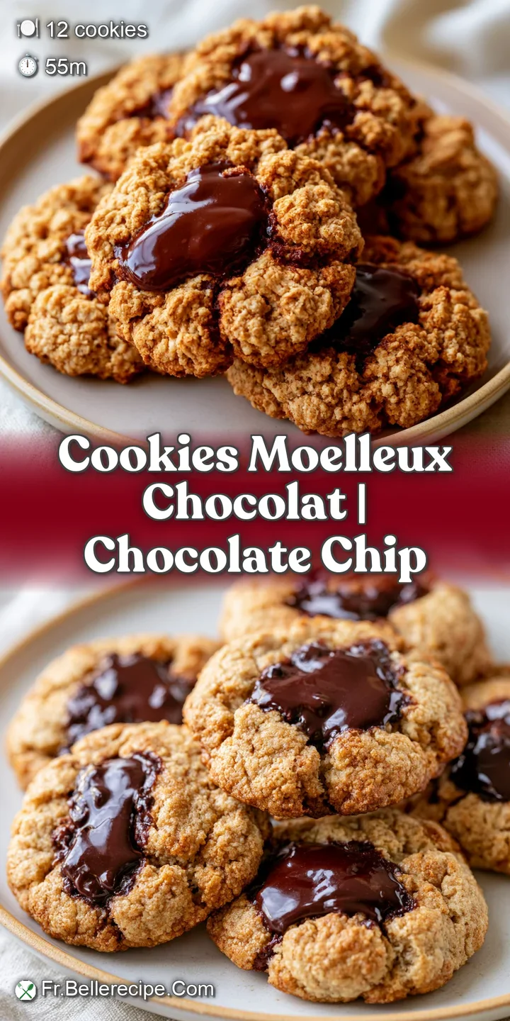 Gros plan sur un biscuit bris&eacute; laissant s'&eacute;couler un c&oelig;ur de chocolat noir fondant et onctueux, texture granuleuse.