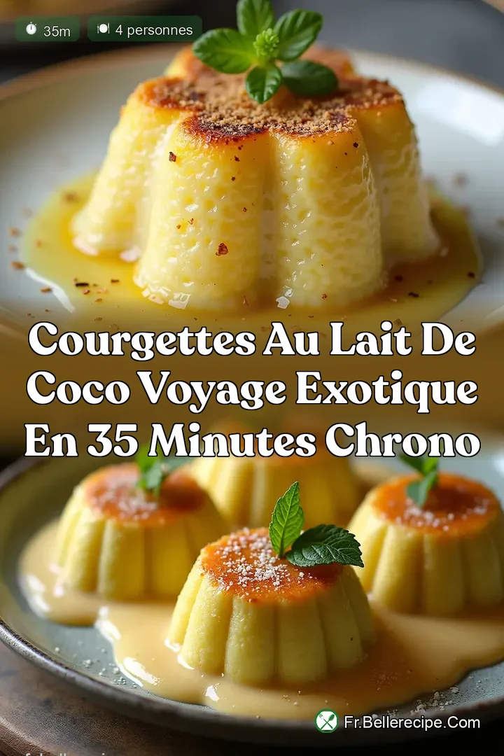 Courgettes au Lait de Coco Voyage Exotique en 35 Minutes Chrono