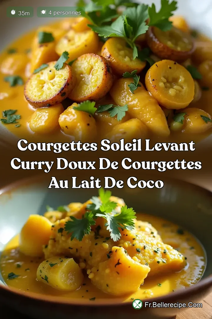 Courgettes Soleil Levant Curry Doux de Courgettes au Lait de Coco