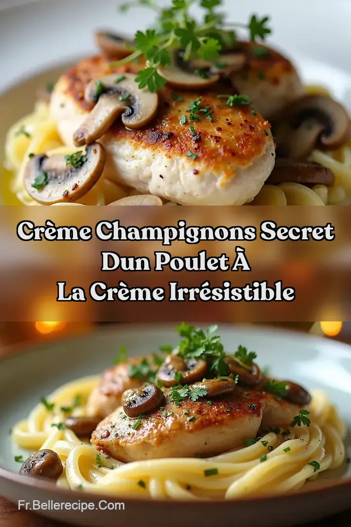 Cr&egrave;me Champignons Secret dun Poulet &agrave; la Cr&egrave;me Irr&eacute;sistible