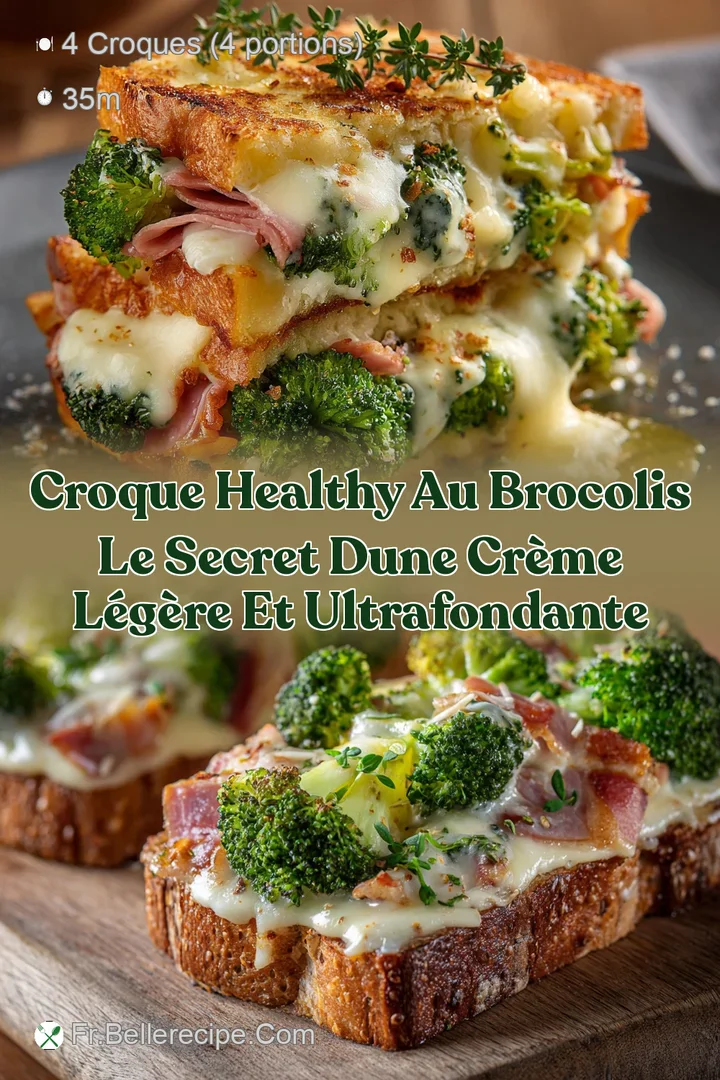 Croque Healthy au Brocolis Le secret dune Cr&egrave;me L&eacute;g&egrave;re et ultrafondante