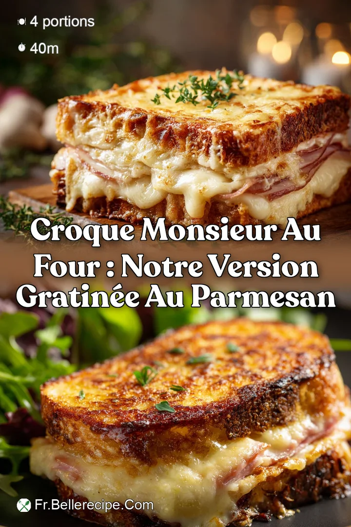 Croque Monsieur au four : Notre version gratin&eacute;e au parmesan